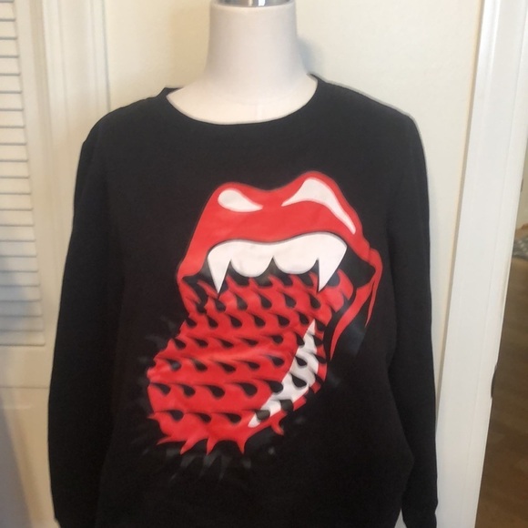 Rolling Stones Black Sweatshirt Size Medium NWT - Picture 3 of 6